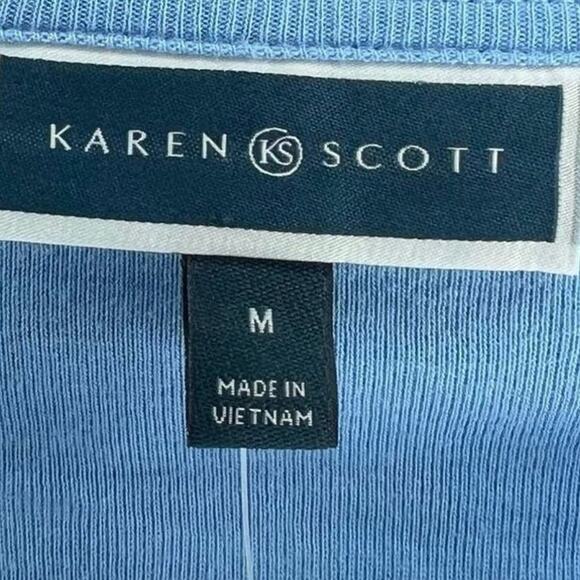 Karen Scott blue blouse women’s size medium - Picture 4 of 6